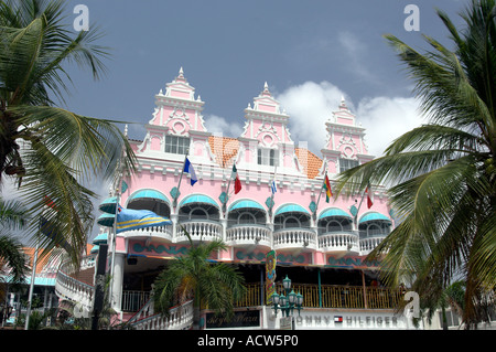 Dutch architecture in the Netherland Antilles colony in Oranjestad, Aruba Stock Photo
