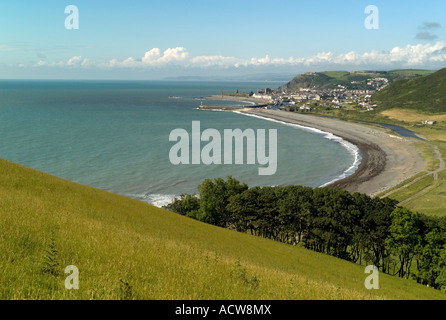 General view of Aberystwyth from hillside above Tanybwlch beach south of the town summer 2007, wales UK GB Britain Stock Photo