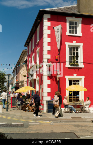 The Castle Hotel pub exterior Aberaeron Ceredigion wales summer 2007 afternoon Stock Photo