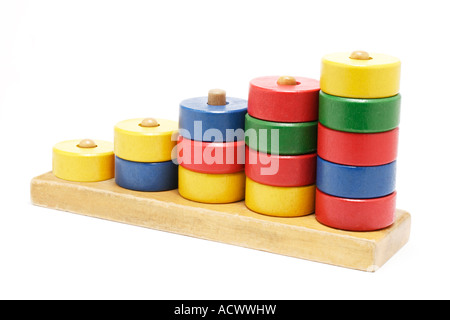 Wooden Stacking Rings Stock Photo