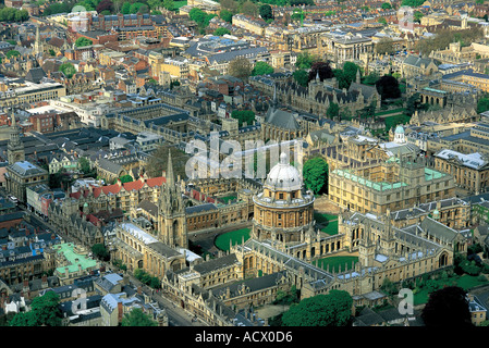 Aerial view of central Oxford Stock Photo