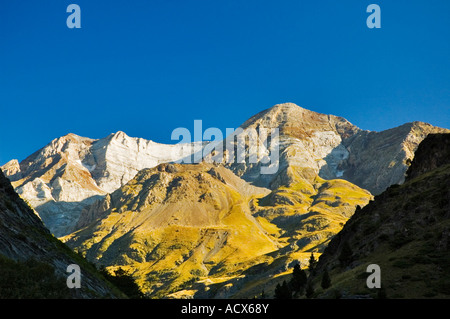 Beautiful landscape of the Pyrenees the mountain range that separates Spain and France Stock Photo