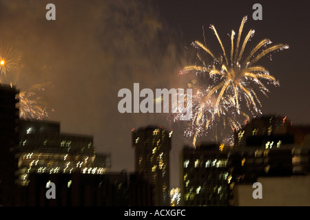 New York City fireworks Stock Photo