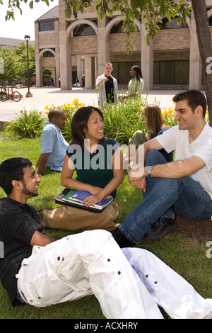 College students on campus Stock Photo