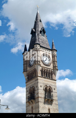 Historic Victorian Clock Tower, Darlington Town Centre, North East England Stock Photo