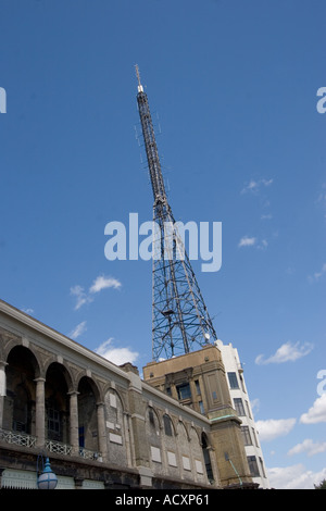 Alexandra Palace and Television Transmitter Tower London UK Stock Photo