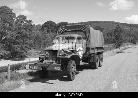 1942 40s GMC 'Jimmy' World War II 'Deuce-and-a-half' vintage American army truck, wartime two-and-a-half ton vehicle in WWII,  Second World War lorry. Stock Photo