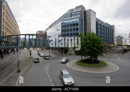 Cityscape in the Oslo Sentralstasjon (Central Station) area, Norway Stock Photo