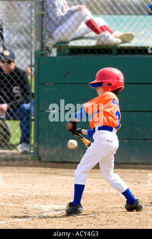 Little League Baseball game in San Jose, California. Stock Photo