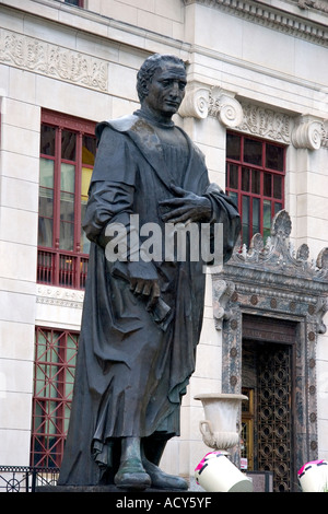 Statue of Christopher Columbus in front of City Hall in Columbus, Ohio. Stock Photo