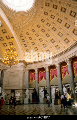 Interior of the United States Capitol Building, statuary hall in Washington DC. Stock Photo