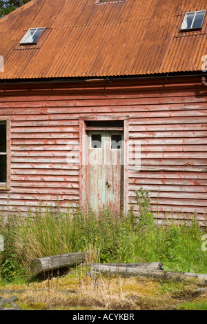 Traditional scottish timber clad building with larch lap boarding in Braemar,  Cairngorms National Park Scotland UK Stock Photo