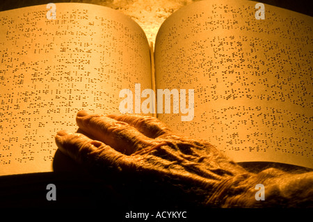 Braille book for the blind Stock Photo