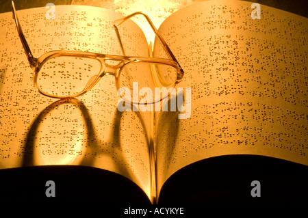 Braille book for the blind Stock Photo