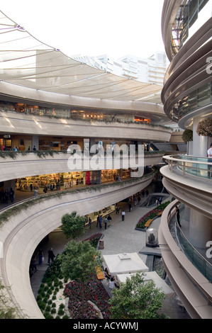 Kanyon, the futuristic shopping centre in Istanbul, Turkey. The curving shops and walkways have an strong organic design. Stock Photo