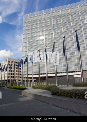 The Berlaymont building on Schuman platz Rue de la Loi in Brussels ...