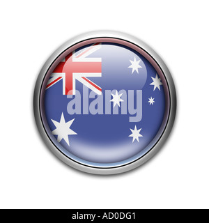 Flag of Australia and Heard & McDonald Islands & Cocos Islands Stock Photo