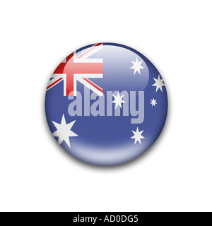 Flag of Australia and Heard & McDonald Islands & Cocos Islands Stock Photo