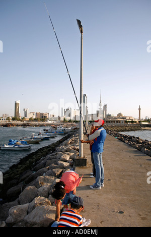 Fishermen harbour Kuwait City Stock Photo