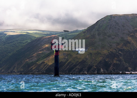 The Seaflow Marine Current Turbine project off Foreland Point near Lynmouth North Devon England Stock Photo