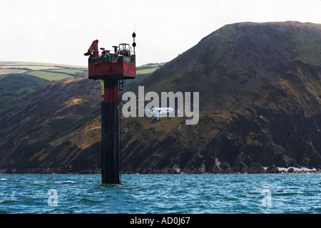 The Seaflow Marine Current Turbine project off Foreland Point near Lynmouth North Devon England Stock Photo