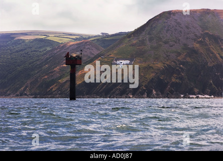 The Seaflow Marine Current Turbine project off Foreland Point Lynmouth North Devon England Stock Photo