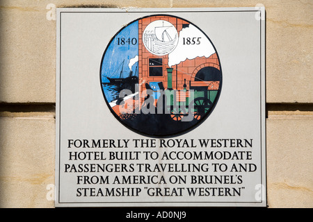 England Bristol St Georges Road heritage sign on former Royal Western Hotel Stock Photo