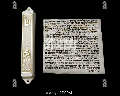 Shema Prayer and Mezuzah Stock Photo - Alamy