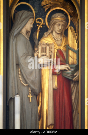 St Martin Of Tours Church Epsom Surrey Saint Hilda & St Cecilia Stock Photo