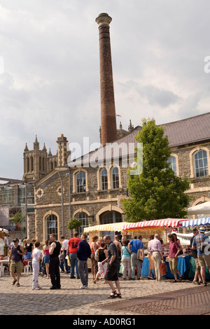 England Bristol Millennium Square produce market in progress during BBC event Stock Photo