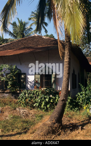 Portuguese house Oyster shell windows Margao area Goa India Stock Photo ...