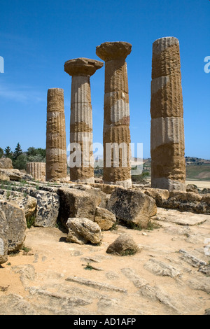 Temple of Hercules Valley of the Temples Agrigento Sicily Italy Stock Photo