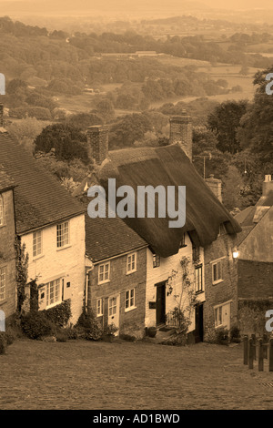 Gold Hill, Shaftesbury, Dorset, England, UK Stock Photo