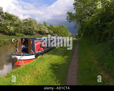 The Oxford canal in Spring in the Midlands  of England Stock Photo