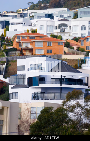 High density suburban housing Sandy Bay Hobart Tasmania Stock Photo
