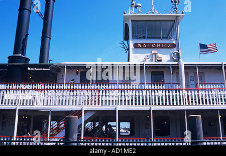 The riverboat Natchez in New Orleans harbour Stock Photo