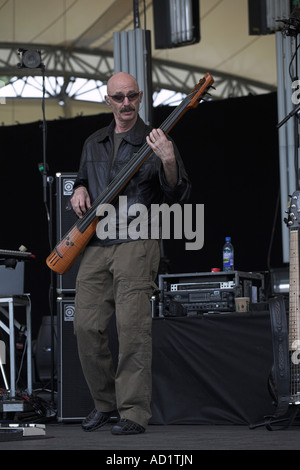 Tony Levin bass guitarist Peter Gabriel band sound check Eden Project ...