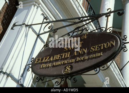 Shrine of Elizabeth Ann Seton first American born saint at the South Street Seaport Manhattan New York City New York USA Stock Photo