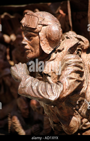 Battle Of Britain memorial sculpture. Victoria Embankment, London, England, UK Stock Photo