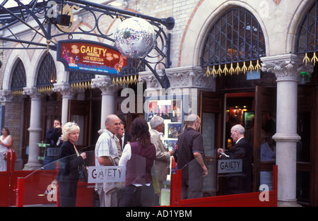 People entering the Gaiety Theatre in Dublin Ireland Stock Photo