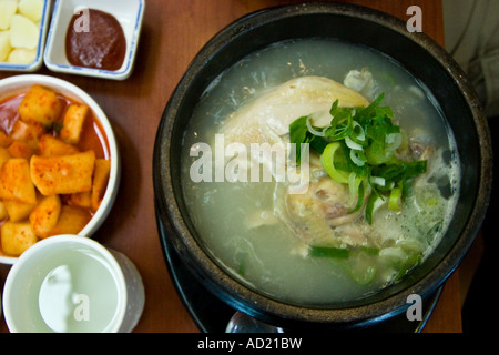 Samkyetang or Ginseng Chicken Soup in a Restaurant Famous for it Seoul South Korea Stock Photo