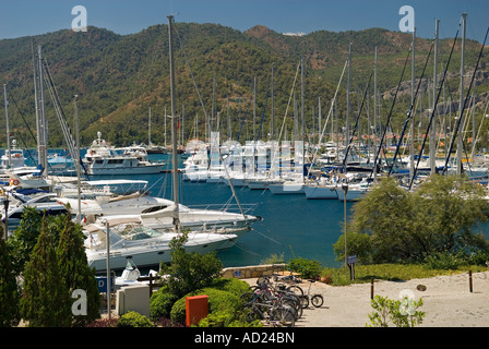 Port Gocek Marina, Gocek Fethiye Turkey. Stock Photo