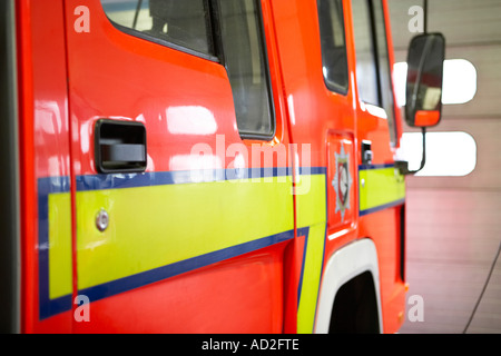 Fire Engine Approach Window Fire and rescue, fire engine detail, cab, lights, orange, red, yellow ...