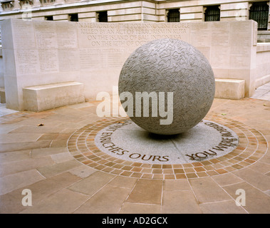 Memorial to the victims of a terrorist bombing 12th October 2002 in Kuta, Bali. Horse Guards Road, London, England, UK. Stock Photo