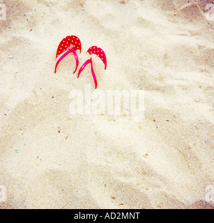 Sandals on the Beach Stock Photo