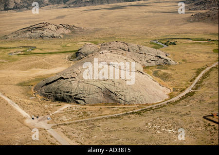 Independence Rock State Historic Site near Evansville, Wyoming, USA. Stock Photo