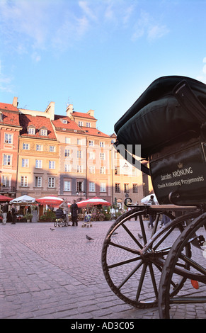 carriage Old Town Warsaw Poland Stock Photo