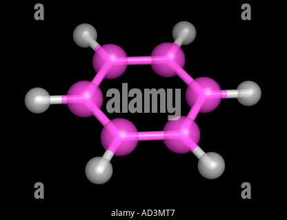 Aromatic Hydrocarbon Benzene Molecular Ring Stock Photo