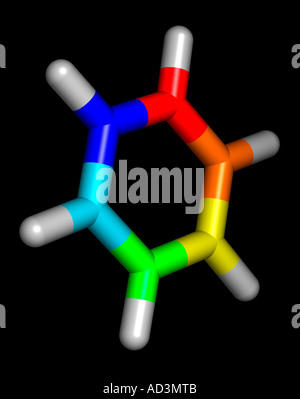 Aromatic Hydrocarbon Benzene Molecular Ring Stock Photo