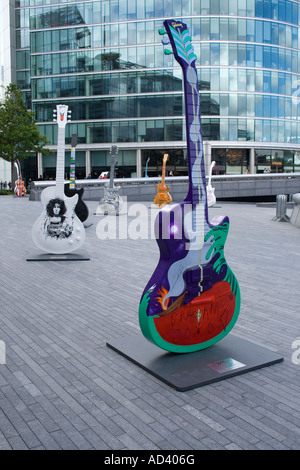 Guitar Parade South Bank London England Stock Photo